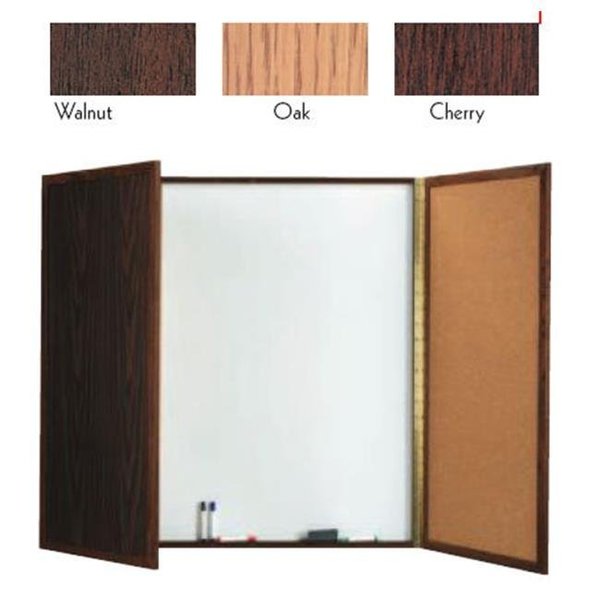 Aarco Aarco Products WP-48 Enclosed Melamine Planning Board Walnut Frame WP-48